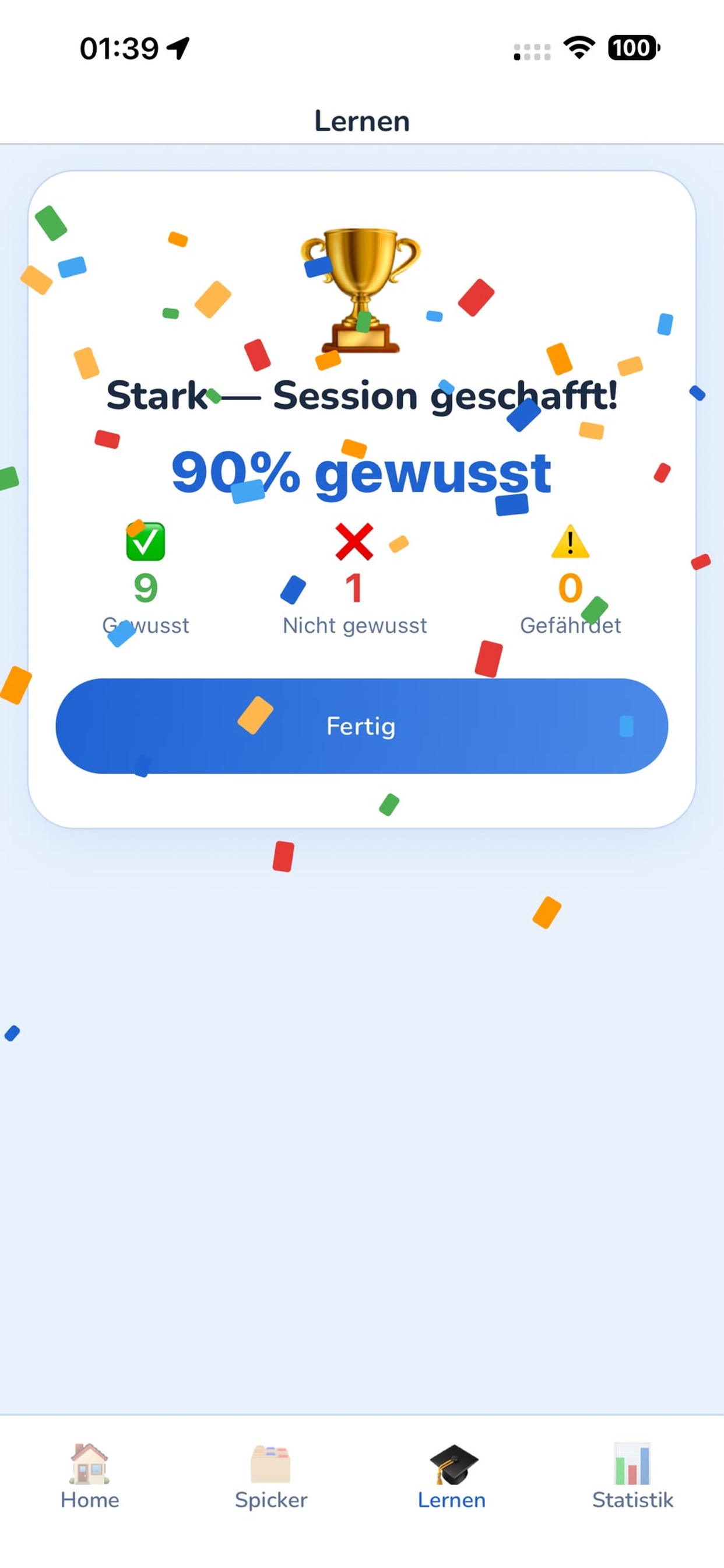 Session Ergebnis